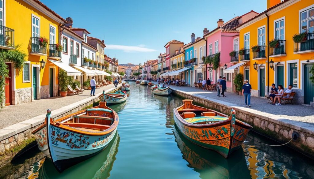 explorez aveiro, la venise du portugal, célèbre pour ses canaux pittoresques et ses maisons colorées. découvrez une ville charmante pleine de culture et de beauté.