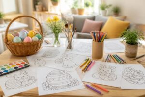 téléchargez et imprimez gratuitement des coloriages de pâques pour toute la famille. activité ludique idéale pour petits et grands pendant les fêtes !