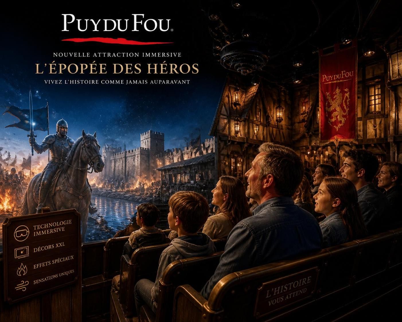 découvrez la nouvelle attraction immersive du puy du fou et plongez dans une expérience unique qui transporte les visiteurs au cœur de l'histoire et de l'émotion.