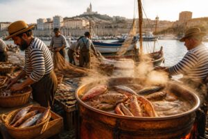 découvrez l'origine de la bouillabaisse, ce plat emblématique de marseille, à travers une plongée dans son histoire riche et ses traditions culinaires.