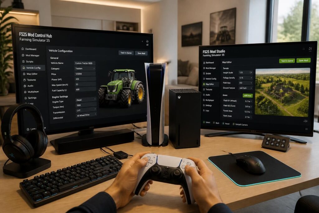 découvrez les contrôles de développement faciles du mod fs25 et son fonctionnement sur ps5 et xbox pour une expérience de jeu optimale.