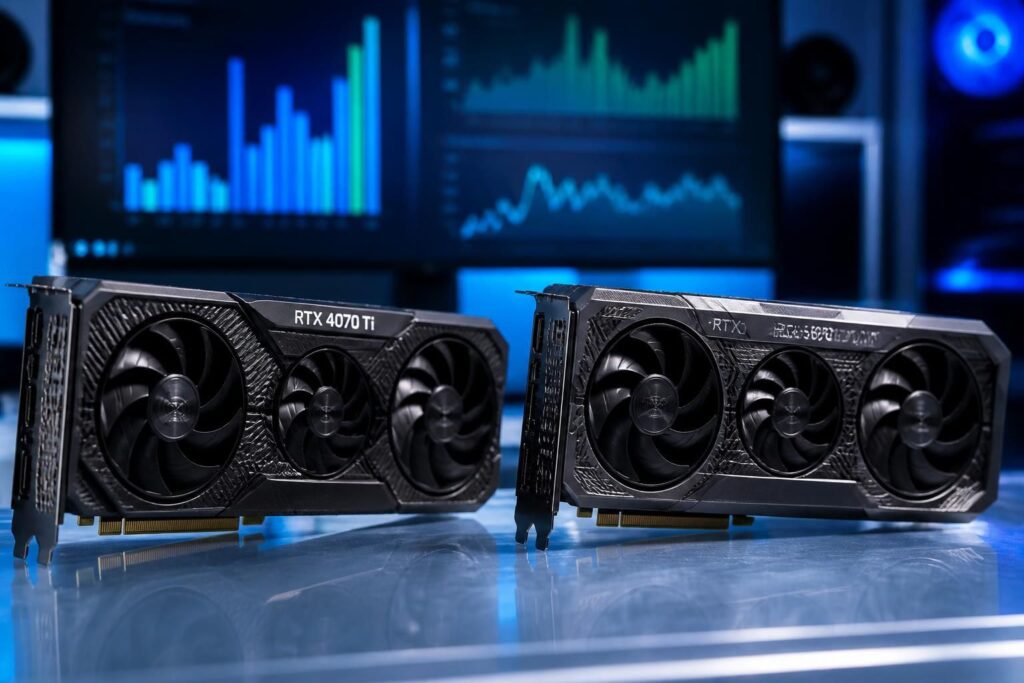 découvrez notre comparatif complet entre les cartes graphiques rtx 4070 ti et rtx 5070, avec des benchmarks détaillés pour choisir la meilleure performance pour vos besoins gaming et créatifs.