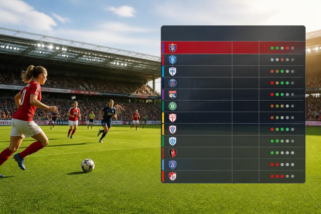 découvrez le classement officiel du stade de reims féminines en 2026 ainsi que leurs résultats récents, analyses des performances et perspectives pour la saison.