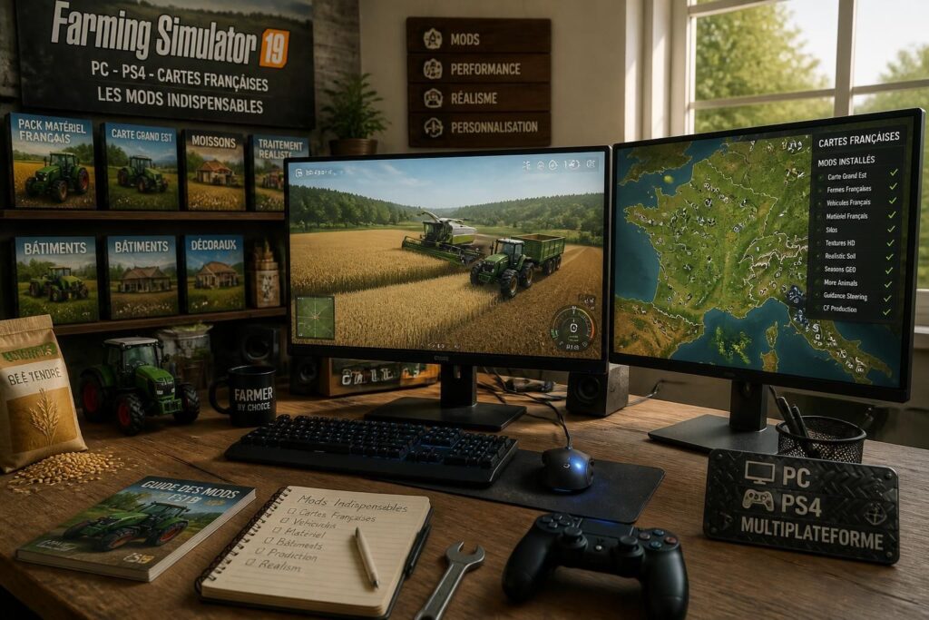 découvrez les mods fs19 indispensables pour pc et ps4, incluant les meilleures cartes françaises pour enrichir votre expérience de farming simulator 19.